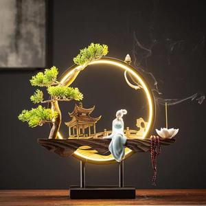 Brûleur d'encens à reflux en céramique, porte-encens décoratif pour la maison et le bureau, porcelaine fait à la main, 871627 - Product Image 3
