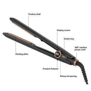 مكواة شعر كهربائية احترافية بالكيراتين لعام 2025، مكواة مسطحة هزازة لتمليس الشعر المستهدف - Product Image 2