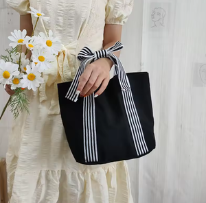 Bolsa de lona de algodón grueso, duradera, reutilizable, portátil, de color personalizado, para compras y viajes. - Product Image 4