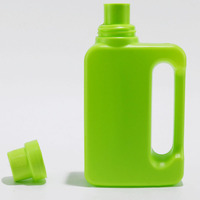 Bouteille de détergent à lessive HDPE blanc vert 500ml 16oz bouteille de détergent liquide vide soin des cheveux shampooing conteneur de lavage du corps