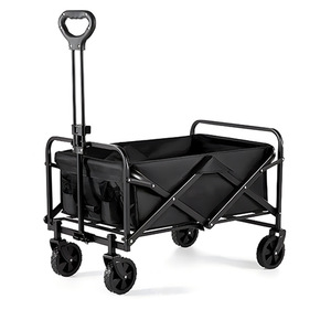 Chariot de Camping pliant à roues de 5 pouces chariot utilitaire extérieur Portable pour pique-nique et transport de jardin chariot de sable de plage - Product Image 1