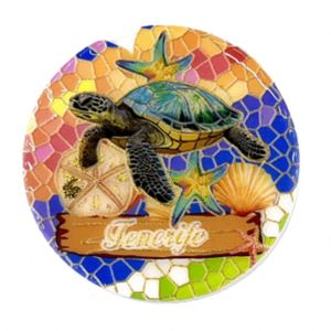 Recuerdos Turísticos de Buena Venta, Decoraciones para el Hogar, Imán de Cerámica para Refrigerador con Estampado Dorado - Product Image 1