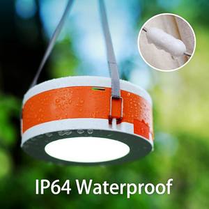 Luz LED colgante para tienda de campaña ABS, linterna de cadena recargable solar y USB clasificada IP65 con brillo ajustable RGB, LED, luz de tienda de campaña - Product Image 4