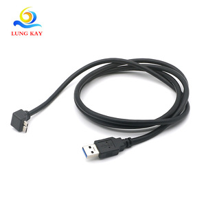 Câble de données Lung Kay Usb 3.0 Am vers Micro Bm 90 degrés, fil de cuivre noir Lk U3 - Product Image 1