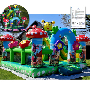Thương mại Inflatable lâu đài ngoài trời động vật chủ đề bouncy lâu đài trẻ em Inflatable nảy nhà Combo trở ngại trò chơi thể thao trượt - Product Image 1