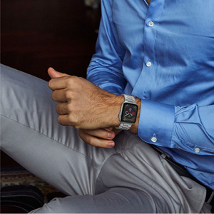 Cinturino in metallo in acciaio inossidabile versione aggiornata per cinturino <span class=keywords><strong>Apple</strong></span> <span class=keywords><strong>Watch</strong></span> Series 6 <span class=keywords><strong>SE</strong></span> 44MM 40MM per cinturino iWatch 42mm 38mm - Product Image 6