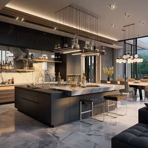 2025新设计定制豪华防水防火哑光智能木质橱柜 - Product Image 5