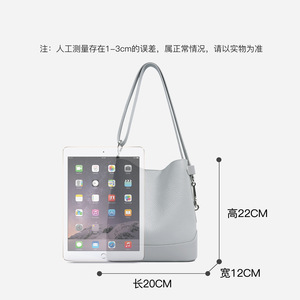 Nouveau <span class=keywords><strong>Sac</strong></span> Seau Grande Capacité Tendance et Simple Style Normcore/Minimaliste en <span class=keywords><strong>Cuir</strong></span> Véritable Motif Litchi pour <span class=keywords><strong>Femme</strong></span> 2026 - Product Image 4