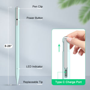 Crayon magnétique de couleur bleue d'usine en Chine avec stylet de logo personnalisé de rejet de paume pour tablette d'écran capacitif <span class=keywords><strong>iPad</strong></span> 2018-2025 - Product Image 3