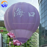 Modèle de montgolfière gonflable personnalisée violette pour la publicité extérieure, la promotion d'événements et la décoration