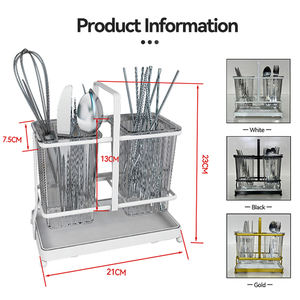 Support mural multifonctionnel pour couverts, porte-cuillères, <span class=keywords><strong>petite</strong></span> boîte à ustensiles pour couverts et vaisselle - Product Image 4
