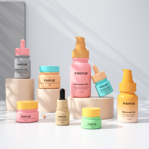 Ensemble de soins de la peau en verre blanc, noir et ambre, flacon cosmétique en verre pour lotion 15ml 30ml 100ml 120ml, pot à crème scellé avec joint personnalisé <span class=keywords><strong>50g</strong></span> - Product Image 3