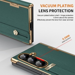 Fashion PU Leather Phone Case for Samsung Z <b>Fold</b> 8 Ultra 7 6 5 4 3 With Wristband Stand Front <b>Screen</b> Protector Shockproof Cover - Product Image 3