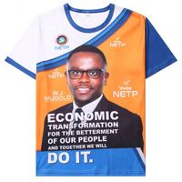 T-shirts personnalisés d'impression promotionnelle de la publicité en polyester 100% bon marché pour hommes 120g 160g 180 Gsm T-shirt électoral