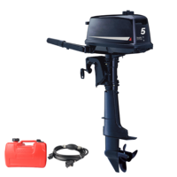 Moteur hors-bord pour bateau Laogen ODM Factory 5HP 2 temps refroidi par eau, démarrage manuel, hélice 7.8x8, moteur à essence Mercury 5M