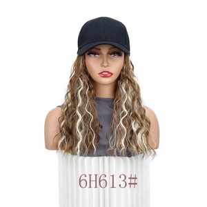 Gorra <span class=keywords><strong>de</strong></span> béisbol sintética <span class=keywords><strong>de</strong></span> una pieza para <span class=keywords><strong>mujer</strong></span>, con peluca <span class=keywords><strong>de</strong></span> cabello sintético <span class=keywords><strong>de</strong></span> alta temperatura hecha a máquina, <span class=keywords><strong>de</strong></span> longitud media y ondas <span class=keywords><strong>de</strong></span> agua, venta al por mayor <span class=keywords><strong>de</strong></span> fábrica. - Product Image 6