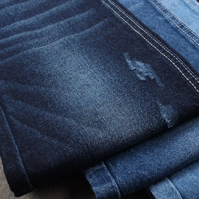 Новый модный тренд переработка хлопчатобумажной джинсовой ткани 12% переработки хлопка и 88% хлопка 11 унций экологически чистый