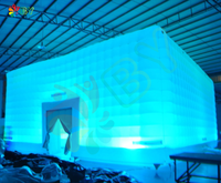 Tente gonflable imperméable de cube en lumière de LED pour le mariage commercial de partie d'exposition et les événements extérieurs pour annoncer des cabines de photo