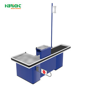 Mostrador de Caja para <span class=keywords><strong>Supermercado</strong></span>, Comercial, de Acero, con Cinta Transportadora - Product Image 3
