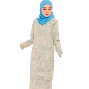 Yeni varış 2024 baju kupluplussize kain şifon baju kurung modeli baju kumalaysia malezya fotoğraf