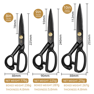 กรรไกรตัดผ้าสแตนเลสสำหรับงานตัดเย็บเสื้อผ้าในครัวเรือน - Product Image 6