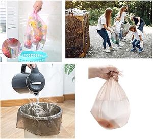 Bolsas de Basura Desechables de Polietileno con Sellado Térmico Pequeño Huamaohengchun para Contenedores de Basura de Oficina y Baño - Product Image 5
