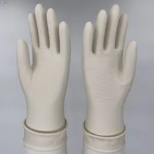 55gベストセラー白い裏地なし家庭用ラテックスゴム手袋再利用可能なゴム製キッチンラテックス手袋ラテックス手袋メーカー
