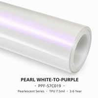 Film de protection de véhicule (PPF) en TPU aliphatique, série nacrée blanc-violet, auto-réparant, anti-jaunissement, hydrophobe, vente en gros, couleurs variées