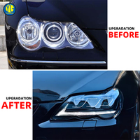 YU GUANG untuk Lampu Depan Toyota Mark X 2005 2006 2007 2008 2009 Upgrade Lampu LED Demon Eyes DRL Lampu Depan Dinamis Perakitan Lampu Depan