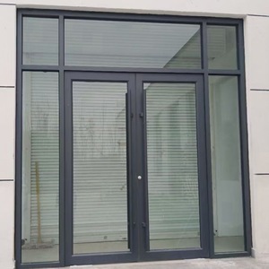 Thượng Hải khung hợp kim nhôm thương mại ra cửa cửa hàng đôi nhập khuôn cửa siêu thị - Product Image 2