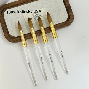 100% Kolinsky Nail <b>Brush</b> International Standard Large High Quality Nail <b>Brush</b> Suitable for European and American Manicurists - Product Image 1