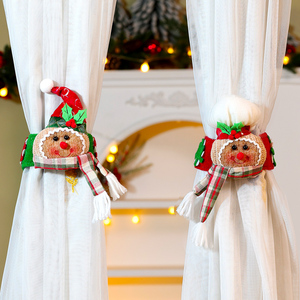 Décorations de rideaux de Noël en gros 2025 pour produits et cadeaux : Adorables ornements Bonhomme de neige, Vieil homme, Élan - Product Image 1
