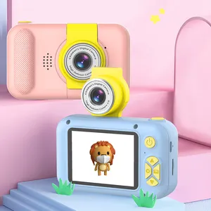 Kamera Digital Mini Desain Baru 2022 Kamera untuk Anak-anak Mainan Pink Kamera Swafoto Anak Kamera Instan untuk Anak