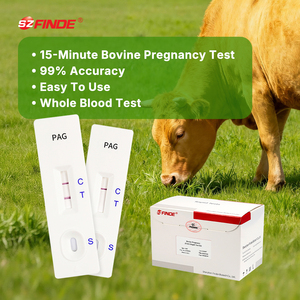 Kit de <span class=keywords><strong>test</strong></span> de grossesse bovine précis, bandelettes de <span class=keywords><strong>test</strong></span>, options d'instruments pour le sérum et le sang total, certifié CE, garantie de 2 ans - Product Image 1
