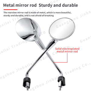 กระจกมองข้างอลูมิเนียมอัลลอยด์ยาวกระจกมองหลังสำหรับรถจักรยานยนต์ปรับสีอิเล็กโทรเพลทสำหรับ <span class=keywords><strong>Vespa</strong></span> <span class=keywords><strong>150</strong></span>/300 - Product Image 6