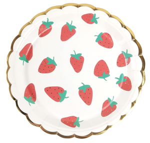 Fleur <span class=keywords><strong>assiette</strong></span> en papier fraise design toute conception - Product Image 1