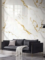 Autocollant mural imperméable pour salle de bain toilette salle de douche, papier peint amovible en marbre étanche à l'humidité pour la rénovation des murs et des sols
