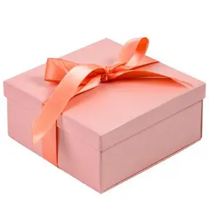 高档简约空盒带纸填充生日礼盒香水包装盒