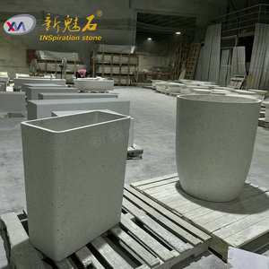 Maceta Rectangular de Hormigón para Plantas, Material de Construcción de Piedra, Color Gris, Alto Rendimiento, para Interiores y Exteriores - Product Image 4