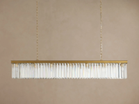 Lustre rectangulaire français en cristal K9, lampe suspendue design américaine E12 en acier pour salle d'exposition, vitrine, hôtel, intérieur