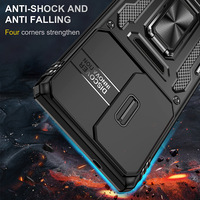 Coque pour Samsung Galaxy S26 Ultra avec protection coulissante pour objectif d'appareil photo, support magnétique, étui de protection pour téléphone portable Samsung