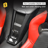 Accessoires en fibre de carbone Shasha, couvercle de charge central pour siège arrière, accessoires de voiture en fibre de carbone pour Corvette C8 Coupé 2020-2025