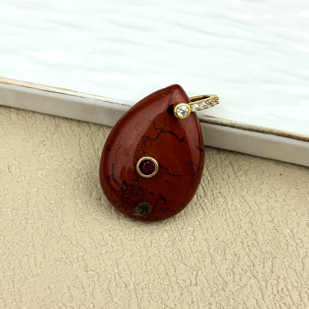 Red jasper - gold