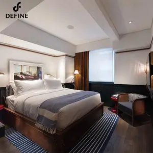 Bộ nội thất phòng ngủ khách sạn cao cấp, hiện đại, kiểu dáng gỗ 5 sao - Product Image 2