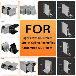 Harga grosir kustom bingkai logam campuran kain PVC peregangan langit-langit aluminium profil - Product Image 6