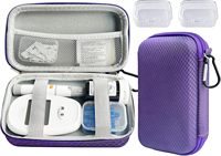 Étui de voyage rigide grande capacité pour fournitures diabétiques, organisateur de rangement en EVA pour lecteur de glycémie, lancettes, bandelettes de test et flacons