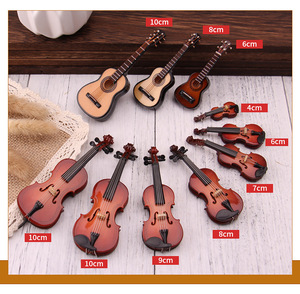 Vente en gros mini instrument de <span class=keywords><strong>violon</strong></span> en bois modèle ornement bibelots ornements de noël en bois articles de décoration maison pour cadeau - Product Image 6