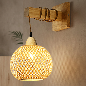 Applique murale vintage en bois pour chambre à coucher, style nordique moderne, lumière chaude - Product Image 6