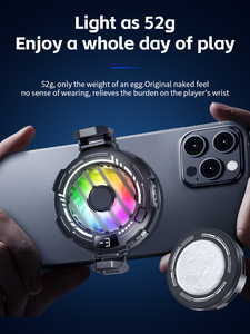 Ventola di Raffreddamento RGB con Display Digitale, Radiatore Magnetico per <span class=keywords><strong>Gestione</strong></span> Termica del <span class=keywords><strong>Telefono</strong></span> durante i Giochi Mobili - Product Image 5