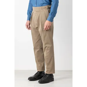 Pantalones Chinos de Algodón y Modal Beige para Otoño e Invierno - Product Image 2